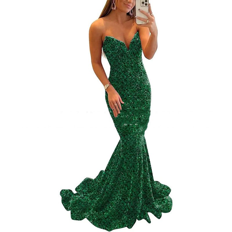 Sequin Evening Dresses For Women Formal Long Prom Party Gowns - Image 8