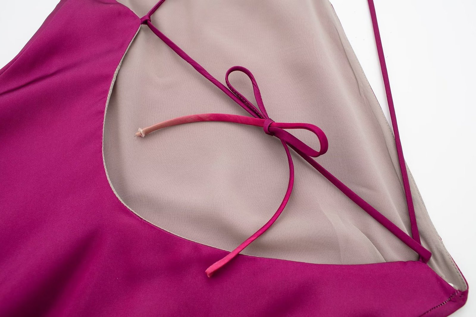 Women's Slant-shoulder Collar Tie-dye Strap Slim Dress - Image 7