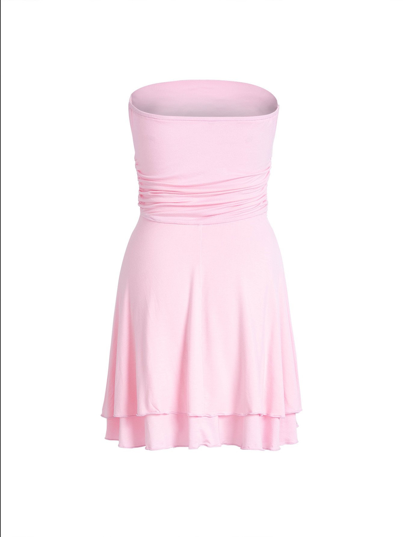 Y2K Tube-top Short Dress Summer Sexy Pleated Tight Dresses For Womens Clothing - Image 9