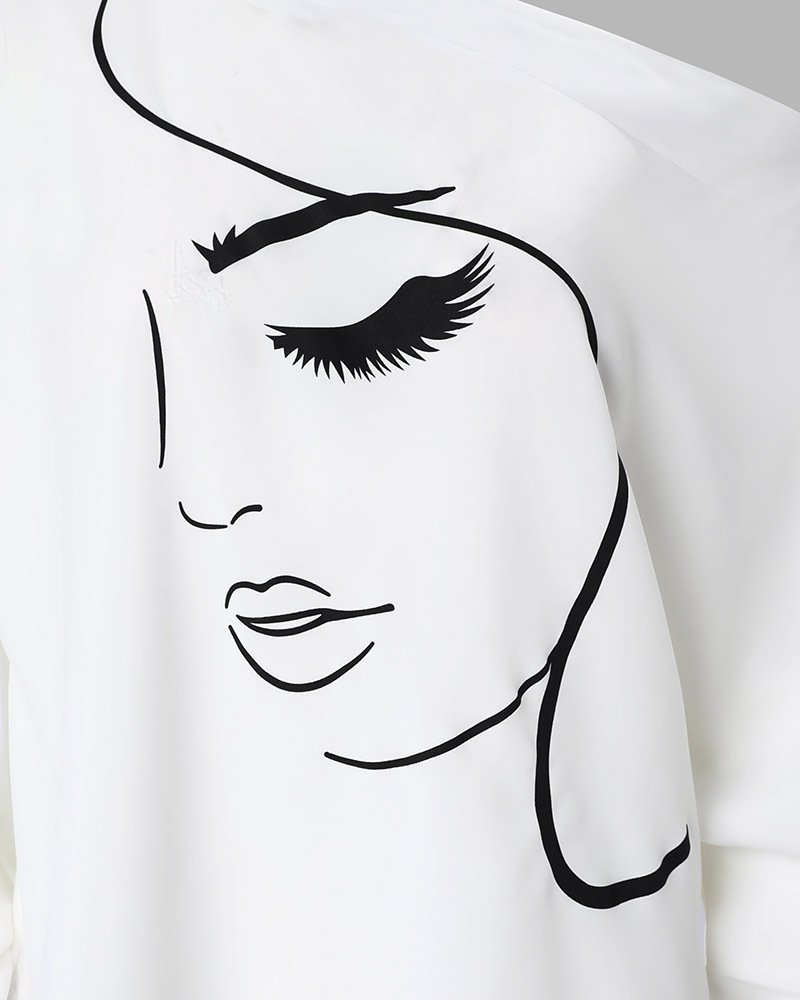 Summer Women's New Face Print Top - Image 8