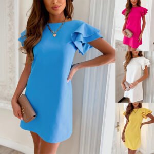 Summer Simplicity Short Sleeve Backless Dress Women