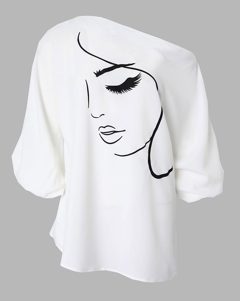 Summer Women's New Face Print Top - Image 4