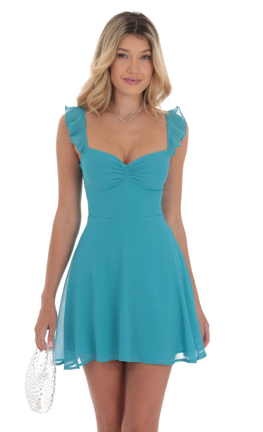 Women's Solid Color Chiffon Backless Thin Strap Dress - Image 2