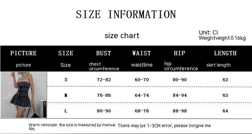 Contrast Color Lace-up Pleated Thread Fitted Tube Top Dress - Image 6