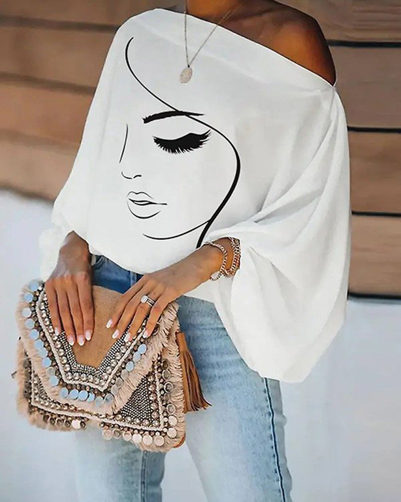 Summer Women's New Face Print Top - Image 6